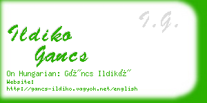 ildiko gancs business card